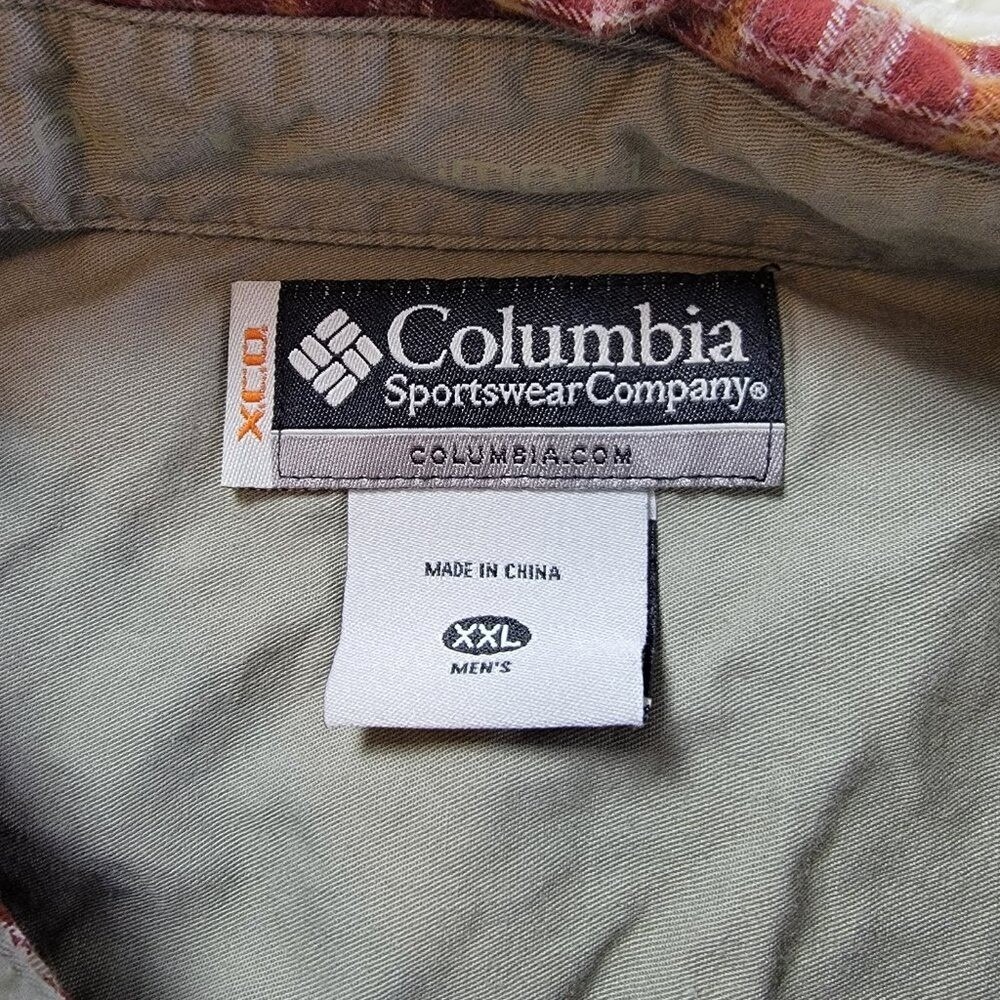 Columbia XCO Men's 2XL Plaid Long Sleeve Button Down Outdoor Hiking Shirt AM7412 - Picture 2 of 12